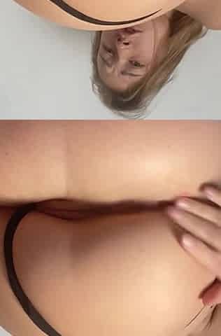 Beautiful Blonde Shows Huge Ass and Asshole