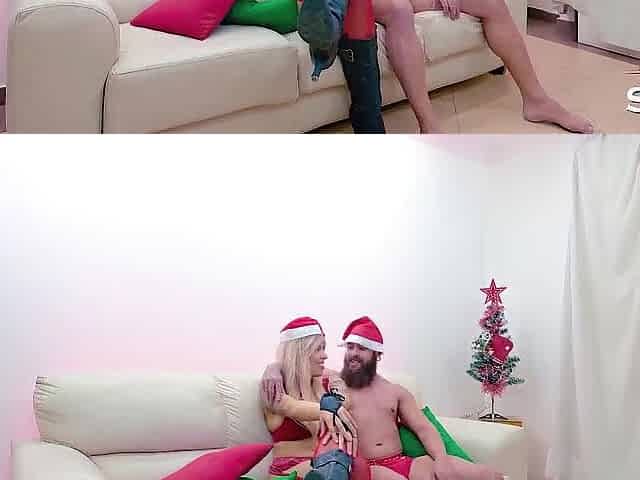 Alluring Christmas with swapping and banging with Santa Claus