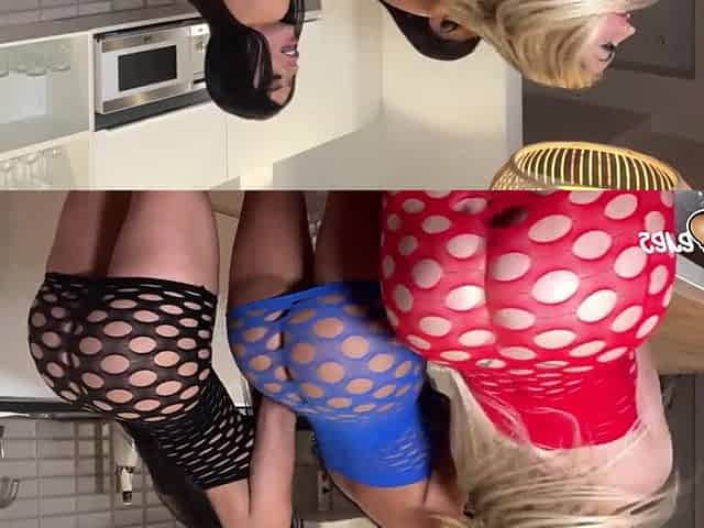 Foursome. Devouring a Large Ramrod That Fills Our Throats With Jizz