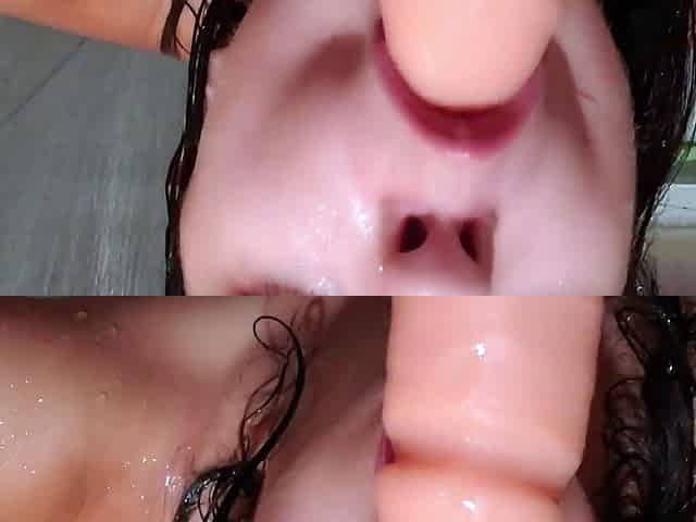 Blonde tight pussy babe solo toy fun in glamour masturbation