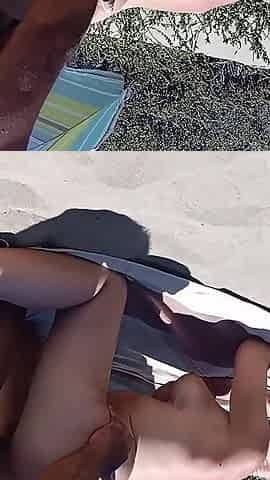 Corabitch a Horny Stranger Fucks on the Beach of Maspalomas