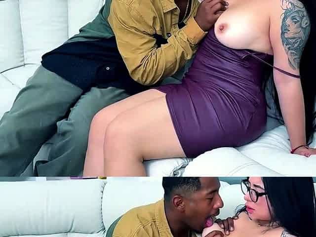 BBW and Latina, enormous hooters and donk, gargle BBC, cum