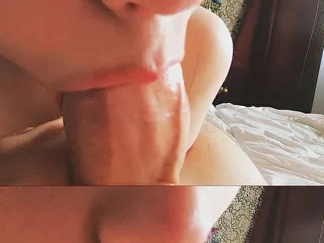 Close-up Sloppy Oral sex by Student Gal