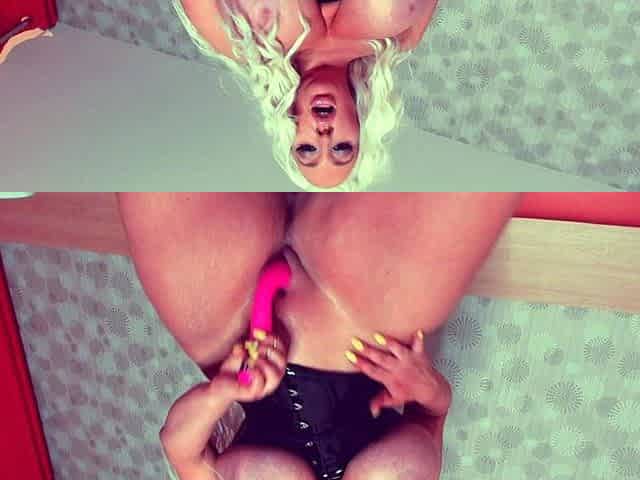 Big boobs milf masturbates with her dildo