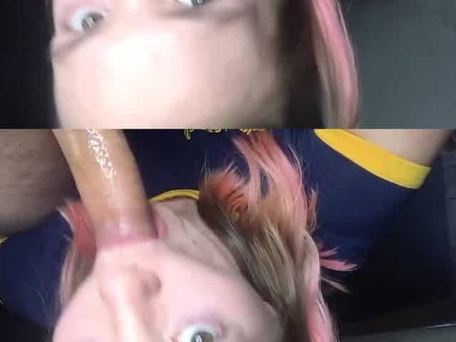 Surprise! Facial with cute teen POV