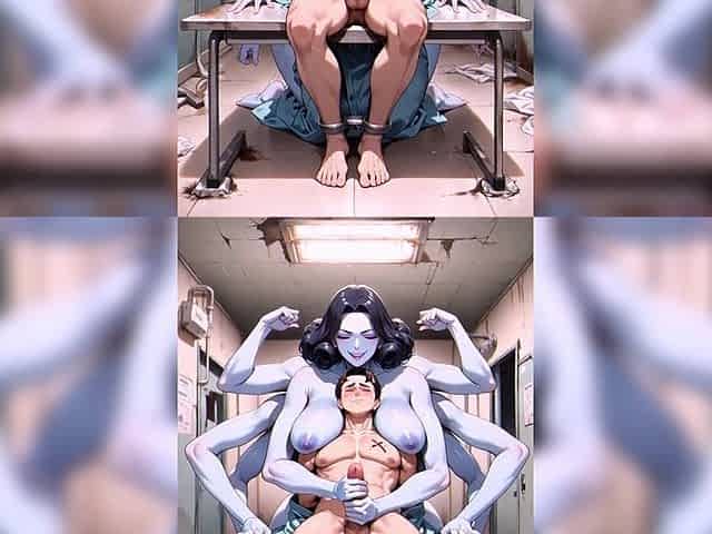 Woman Sitting and Cumming on Her Friend's Cock