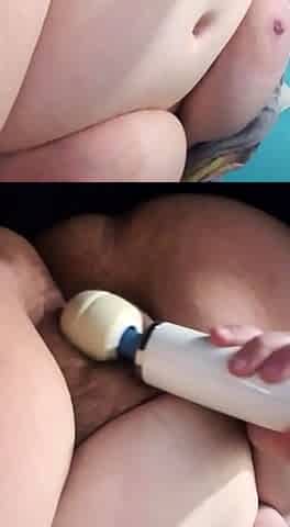 Stacked brunette goes solo toys and masturbation