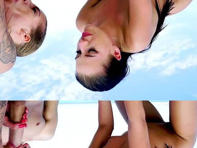 Amateur Threesome Hottie Brunette Blowjob