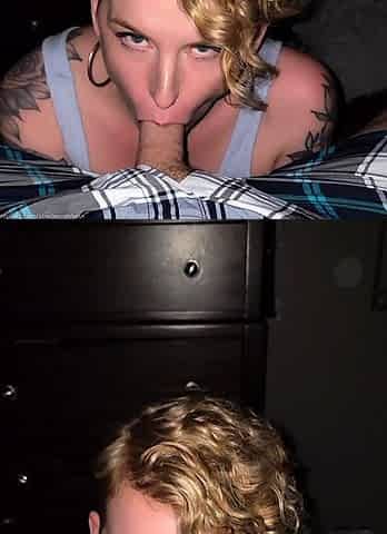 Homemade amateur blonde blowjob