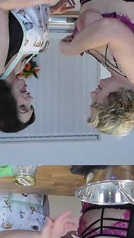 Camilla and Josephine in the kitchen