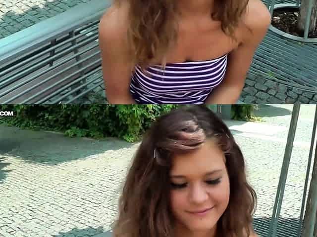 Cute Kelly is taking so hard outside !
