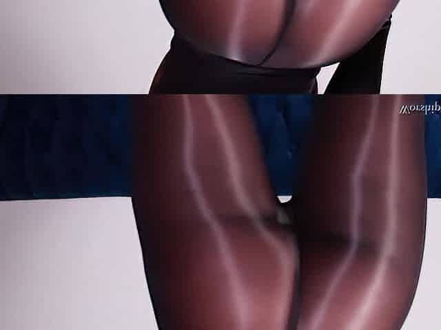 Shiny Hose Booty Edging Worship Patricia