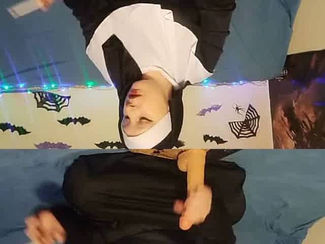 Estrella Steam as nun gives Smoking handjob to Dildo