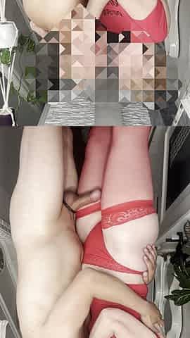 Sexwife Fucks Himself with a Dildo and Her Husband Watches and Jerks off