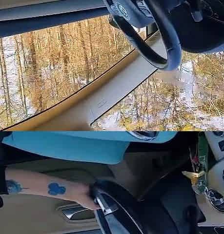 Amateur milf car outdoor handjob