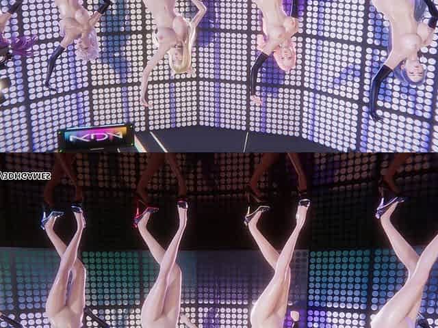 [mmd] Kara - Step (5p) Ahri Seraphine Akali Kaisa Evelynn Naked Dance League of Legends Hentai