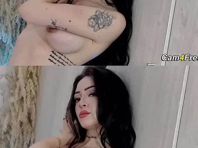 Oozing Hot Babe Fucks Her Wet Pussy