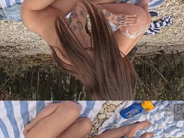 Dora With Gabriela Lati Spring Time Naked Picnic On The Beach Its A Cloudy Day But Still Nice
