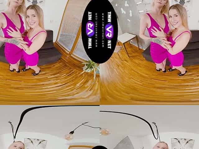 Spicy Rehearsal Before An Orgy; Lesbian Blondes 3D Porn