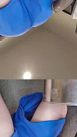 Riding my ebony sex-toy lips that clutch