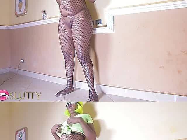 That thick black beauty is masturbating herself- Part 4