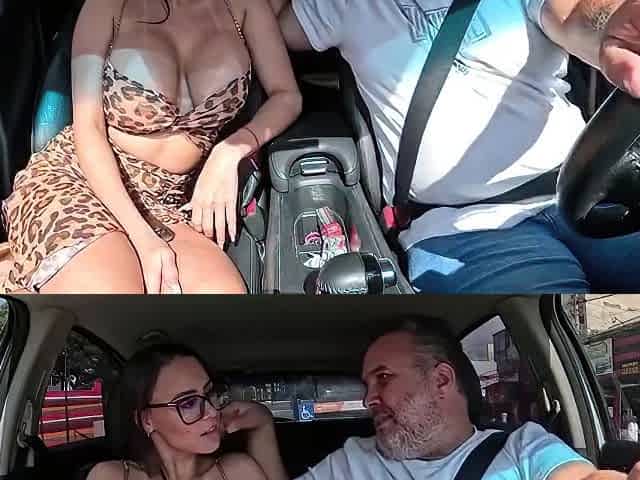 Ketlen Silva With Her Giant Breasts Got In The Car And Gave Her