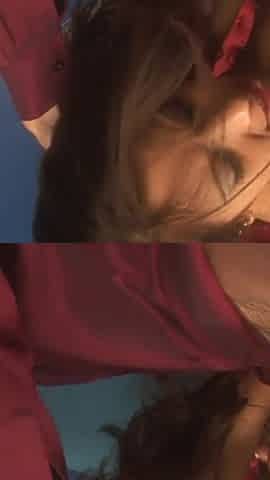Beautiful brunette gets cum all over her big ass