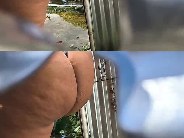 Compilation of angels in outdoor public dressing room