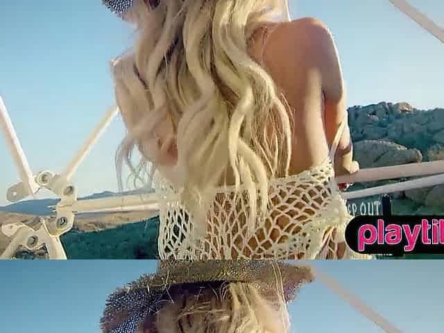 Large butt blond Canadian sweetheart gets bare outdoors to show off that tiny body