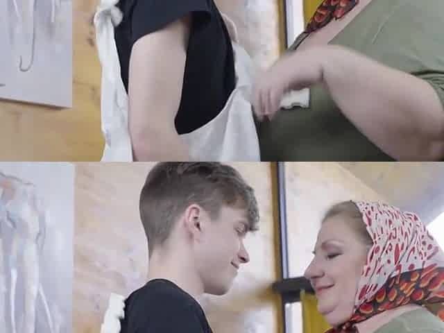 Fat Granny Plants Her Big Ass On A Young Mans Face - Mature