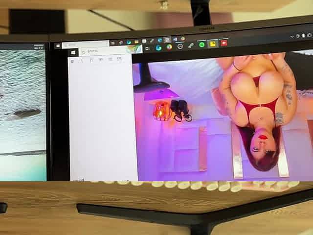 My Instructor Masturbates Watching Me Live and Ends up Seeing My Big Tits