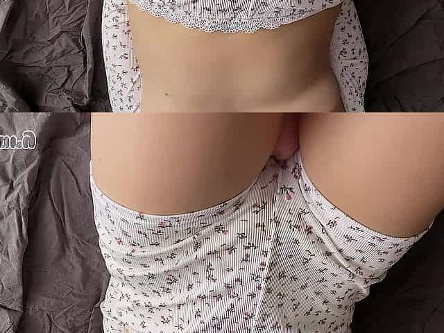 Slender Stepdaughter get Risky Creampie Climax