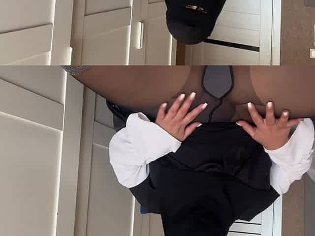 Arab MILF Gives Instructions in Wet Pantyhose