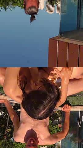 Jacuzzi, We Get Fucked Like Whores, an Absolutely Insane Threesome!! Merciless Deep Throat and Cum on the Face!!!