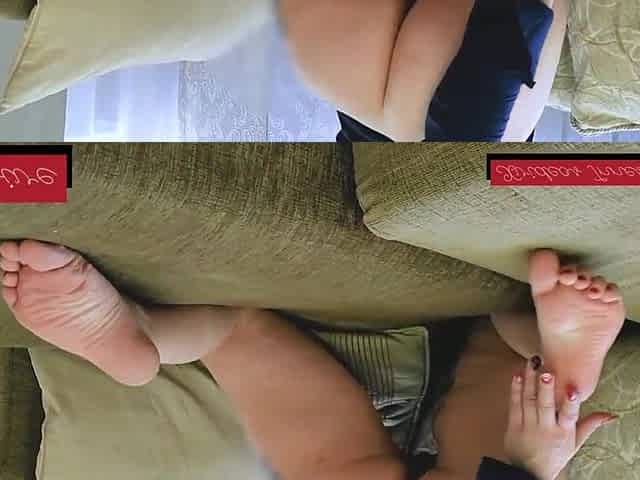 Large White Bulky Booty Riding a Sextoy