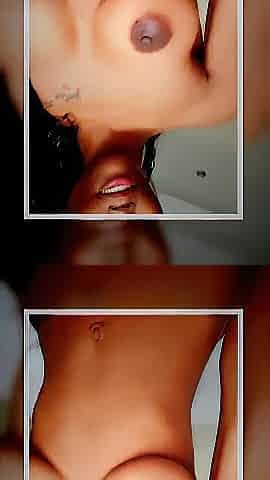 Tiny Black Teen Playing with Her Ideal Body