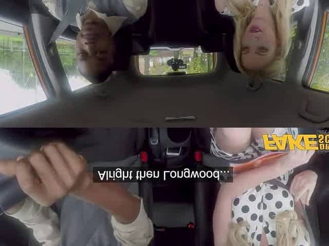 Fake Driving School Georgie Lyall gets a giant ebony schlong in her cunt
