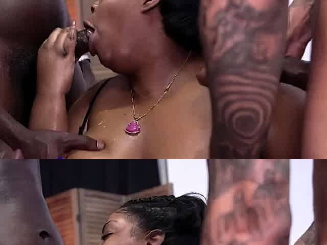 EBONY BBW BJ ORGY AND THREESOME FUCK