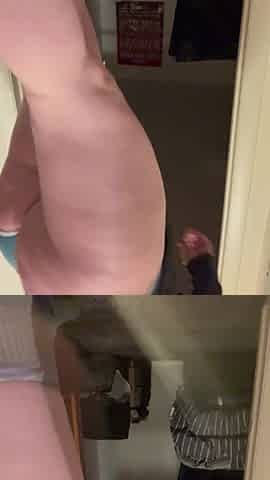 Fit Amateur Big Booty Leg Stretching