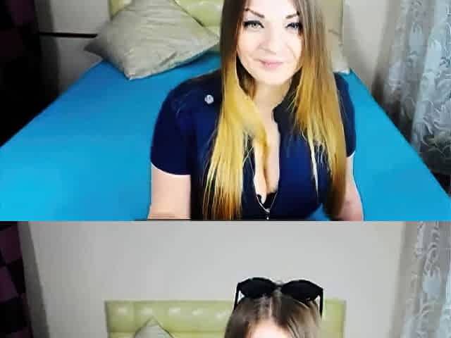 Busty Brunette Fingers Herself on Webcam