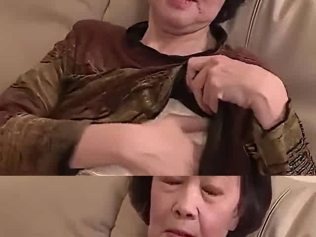 Japanese 70 Year Old Granny Gets Fucked By 2 Young Men