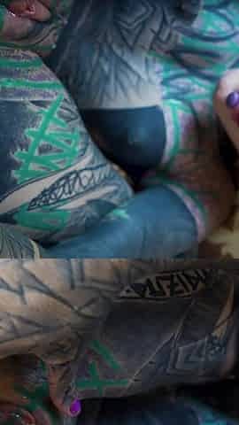 Tattoo Anal Gape Loving Girl Cumplay