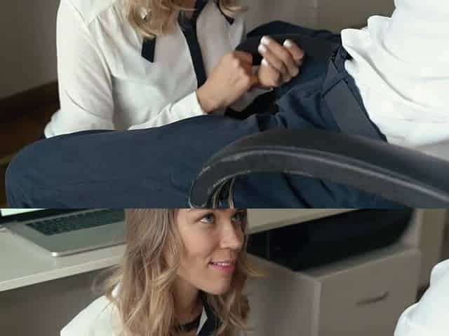 Hawt Blond Secretary Sucking Boss Large Penis At Work - Just A Typical Day At Office