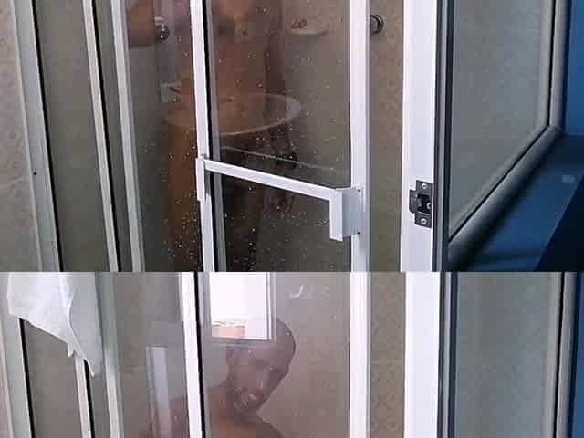 My Stepmother Spies on Me in the Bathroom and Gives Me a Delicious Blowjob to My Hard Cock