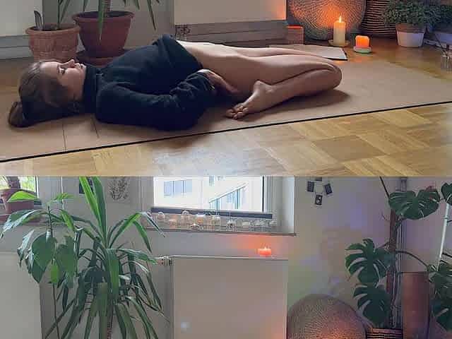 Carnal yoga ended up with unfathomable and filling creampie ~