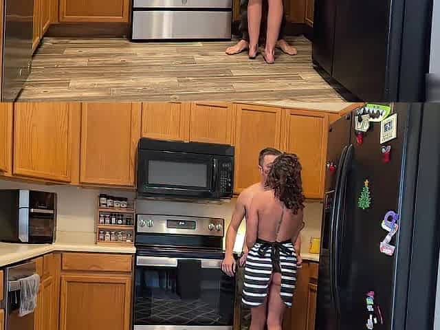 Lewd Housewife Rewarded After Cleaning the Kitchen