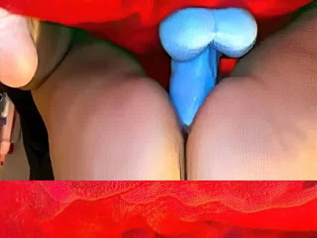 Plump Housegirl Plays with Her Dragon Dildo on Webcam