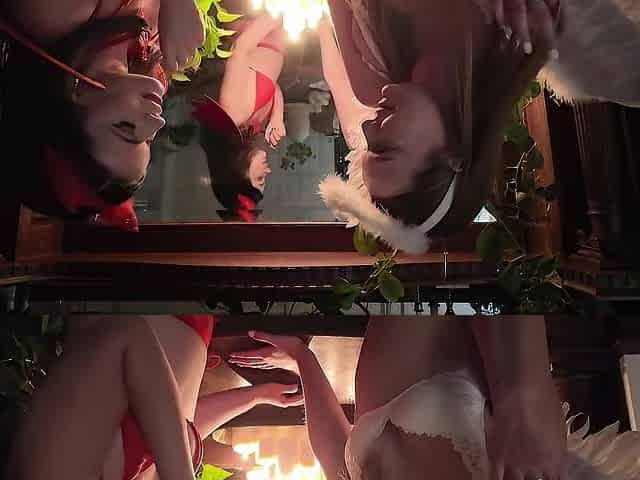 Devil & Cutie lesbo bitches play truth or dare