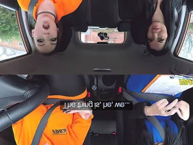 Fake Driving School - Large breasted ex-con lesbo sex with examiner