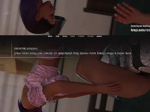 Busty Lesbian Teen with a Big Ass Tries Her First Cock. Hot First Blowjob and Cum Swallowing - Taboo University(steam Game)